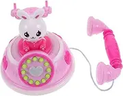 KOMBIUDA Retro Telephone for Light Up Pretend Play Phone with Interactive Props Multiple Play Modes Imaginative Roleplay for Communication Skills Development