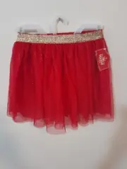 Girls Holiday Time Sparkly Mesh Skirt Christmas Clothing Size Small 6-6X NWT