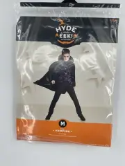 Hyde and Eek Kids Black Vampire Top-Cape Halloween Costume Accessory NEW Size M
