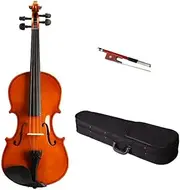 Children Adult Violin Complete Set 1/8 1/4 1/2 3/4 4/4 Full Size, Pink White Student Beginner Violin with Case, Rosin, Bow, Strings Entry-Level Violin, Wooden Stringed Instrument Gift