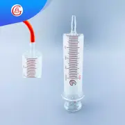 200ml Foul Mouth Glass Syringe Sampler Laboratory Reusable Chemistry Injector