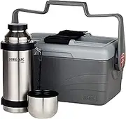 Thermos Lunch Lugger with 1 Litre Stainless Steel Vacuum Flask,Gray