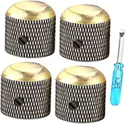 SWOOMEY 4pcs Bass Volume Control Knobs Useful Dome Knobs for Electric Guitar Comfortable Slip Design Durable and Wear Resistant Replacement Parts for DIY Instrument Lovers