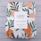 Good Vibes Velvet Plush Throw Blanket Modern Peaches 50x70