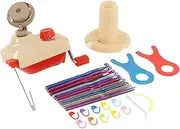 Hand Operated Yarn Winder, Multifunctional Low Noise, Portable Household Large Yarn Ball Maker with Sturdy Metal Handle, Ideal for Cross Stitch, Knitwear, Embroidery and DIY Craft