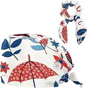[CWAGFEQZ] Scrub Caps Women,Scrub Hats Suitable for Women,Owl Bird Umbrella Cartoon