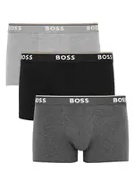 Boss Stretch-cotton Boxer Trunks - set of Three - Grey - M M