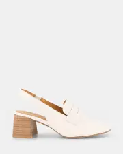 Shelly Shen Meow/Bone Leather Womens Heels 08