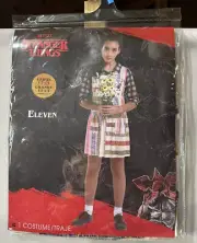 Netflix Stranger Things Kids Large Eleven Costume Dress New