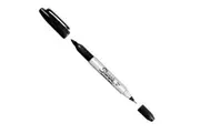 SHARPIE Marker TwinTip Black Box of 6