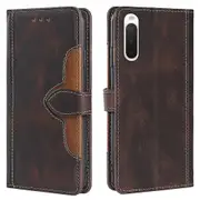 For Sony Xperia 10 Iv Skin-touch Feeling Leather Book Case Straw Hat Pattern Stand Magnetic Closure Flip Wallet Phone Cover