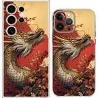 Legendary Oriental Red Fiery Dragon Case Cover Silicone / Shockproof / MagSafe