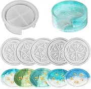 6 Pack Dice Tray Mold Dice Coaster Mold + Dice Coaster Holder Mold Resin Mold Clay Mold Jewelry Resin Casting Mold Craft Supplies 3D Mold Silicone Mold for Resin Casting Mold Candle Making Molds