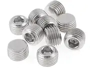uxcell 1/4 BSP Male Thread Air Pneumatic Internal Hex Head Pipe Connector Fittings 10Pcs