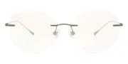 Round Rimless Titanium Men's Glasses Online Grey Size 51 - Lenses Included - Private Health Rebate - Blue Light Block - SmartBuy Collection