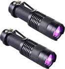 2 Pack UV Torch UV Light Ultraviolet LED Flashlight Blacklight Portable Flash...