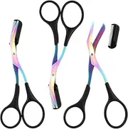 Eyebrow Scissors Eyebrow Razor with Comb Eyebrow Brush Beauty Trimmer Scissors 2 in 1 Trimming Scissors Stainless Steel Trimmer Beauty Accessories Eyebrow Trimmer for Men Women