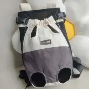 Size XXL Beige-Brown Patchwork Pet Backpack Dog Carrier Cat Travel Bag - Breath