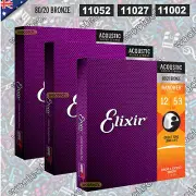 Elixir Acoustic Guitar Strings 11052 (12-53), 11027 (11-52), 11002 (10-47) AU