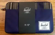NWT Herschel Anchor Macbook Air 11" or Macbook 12" Sleeve Case Navy Blue Plaid
