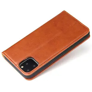 IPhone 12 Pro Max 12 mini 牛皮仿真皮保護套隱藏磁扣內軟殼手機套皮套