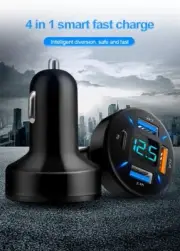 Cigarette Lighter Car Phone Super Fast PD Charger Apple Android LED 4-Port