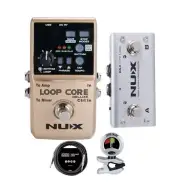NUX Loop Core Deluxe Guitar Looper Bundle with Snark Tuner and 20ft MXR Instr...