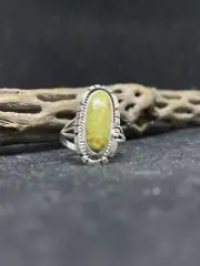 Handmade Native American Navajo Royston turquoise Sterling Silver Ring Size 8.75