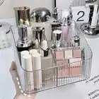 Transparent Visible Bedroom Storage Container Multi Compartments Makeup Brush