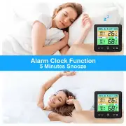 Gift Indoor Temperature Humidity Clock Thermometer Large Digital LCD Hygrometer