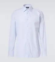 [Zegna] Zegna Striped cotton Oxford shirt UK 14,5 white