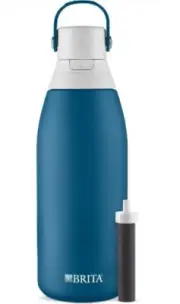Brita Stainless Steel Water Filter Bottle, 32 Ounce, Marina New