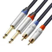 RCA to 1/4 Cable, Dual RCA to Dual 1/4 inch TS Stereo Audio Interconnect Cabl...