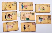 8-Vintage Style-Ephemera-Fashion-Junk Journal-Linen Cardstock-Post-Cards