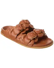 Valentino Leather Slide 40.5 Brown