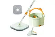 Spin Mop and Bucket Set Floor Scrub Cleaning Brush for Home-Set 3