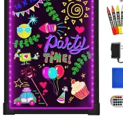 Creative LED Writing Board - 16x12 Dry Erase with 2 Chalk Markers for Events