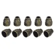 10Pcs 4.8mm Metal Bell Stopper Conical Cord Ends Lock Fastener Stopper, Bronze
