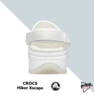 CROCS HIKER XSCAPE 獵戶 洞洞鞋 卡駱馳 厚底 增高 防水 涼鞋 黑/白【彼得潘】