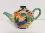 Gorgeous LESAL CERAMICS fruit 7.5"H Teapot Lisa Lindberg Van Nortwick