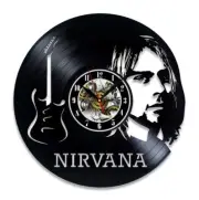 Nirvana Vinyl Wall Clock - Retro Decor - Unique Home Accent - Perfect Gift