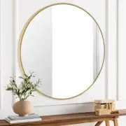 Round Bathroom 36 Inch Mirror,Circle Wall Modern Mirror for 36"L x 36"W Gold