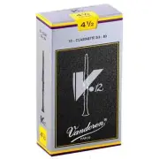 Vandoren Bb Clarinet V.12 Reeds, Strength 4.5, 10-pack