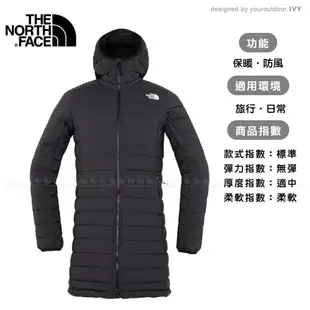 The North Face 女 600FP 長版羽絨外套 AP《黑色》7QW8/羽絨衣/保暖外套/ (8.5折)