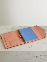 [Smythson] Smythson - Panama Textured-leather Writing Folder - Peach - One size One size Orange