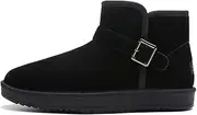 [Asifn] Boots Snow Men Women Winter Ankle Fur Lined Shoes Outdoor Warm Waterproof Booties Anti-Slip