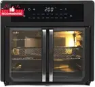 25L Air Fryer & Convection Oven, French Doors, 360° Rotation, Timer