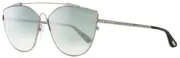 Authentic Tom Ford TF563 14X Silver Aviator Gray Gradient Mirror 64mm Sunglasses