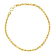 Rope Necklace 45cm in 9kt Yellow Gold Silver Infused