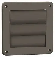 Dryer Vent Face Plate, Louvered, Brown, 4-In. 2677B